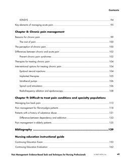 Contents
Pain Management: Evidence-Based Tools and Techniques for Nursing Professionals
vii
IONSYS ..........................