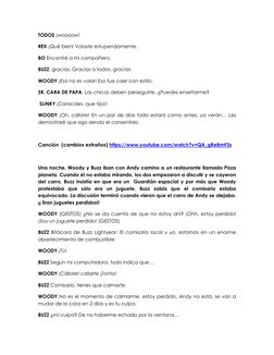 TODOS ¡woooow!  
REX ¡Qué bien! Volaste estupendamente.  
BO Encontré a mi compañero. 
BUZZ, gracias, Gracias a todos, gracia