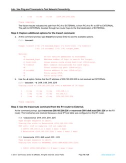 Ping and Traceroute Lab Guide | PDF | Ip Address | Internet Protocols