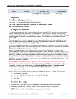 Ping and Traceroute Lab Guide | PDF | Ip Address | Internet Protocols