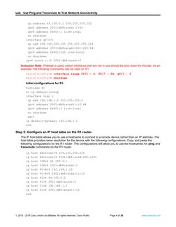 Ping and Traceroute Lab Guide | PDF | Ip Address | Internet Protocols