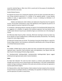 scored for sketched figures. When item 35-B is scored only for the purpose of calculating the
client’s Distortion raw score)