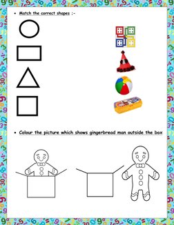  Match the correct shapes ;-  
 
 
                               
 
 
 
 
 
 
 
  
 
 
 
 Colour the picture which shows g