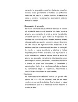 denuncio. La excavación manual en plantas de pequeña y
mediana escala generalmente se realiza a una profundidad
menor de dos