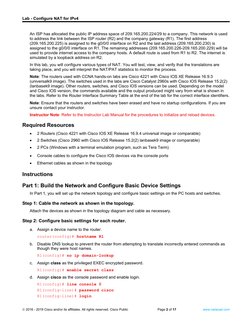Configure NAT for IPv4 Lab Guide | PDF | Ip Address | Network Switch