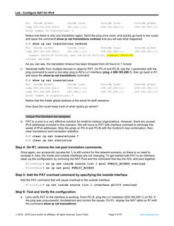 Configure NAT for IPv4 Lab Guide | PDF | Ip Address | Network Switch