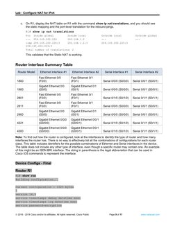 Configure NAT for IPv4 Lab Guide | PDF | Ip Address | Network Switch