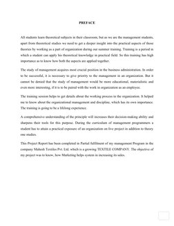 PREFACE
All students learn theoretical subjects in their classroom, but as we are the management students,
apart from theoret