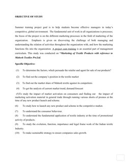 OBJECTIVE OF STUDY
Summer  training  project  goal  is  to  help  students  become  effective  managers  in  today’s
competit