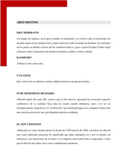 ARGUMENTOS  
 
ERIC HOBSBAWM  
Un tiempo de rupturas, en el que