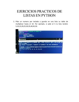 Ejercicios Prácticos de Listas en Python | PDF