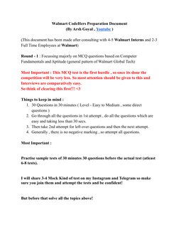 Walmart CodeHers 2025 Prep Guide | PDF | C++ | Constructor (Object ...