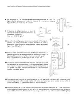 superficie libre del aceite en el piezómetro conectado. Interprete su resultado. 
 
 
 
 
 
 
 
8. Los recipientes “A” y “B”
