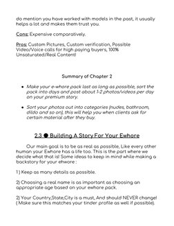 do mention you have worked with models in the past, it usually 
helps a lot and makes them trust you. 
 
Cons:​ Expensive com