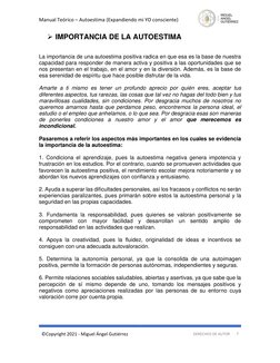 Manual Teórico – Autoestima (Expandiendo mi YO consciente)   
 
 
©Copyright 2021 - Miguel Ángel Gutiérrez 
DERECHOS DE AUTOR