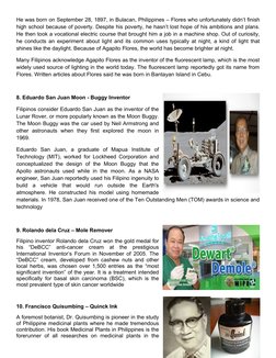 Notable Filipino Inventors and Inventions | PDF | Moon | Philippines