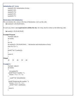 Characteristics of Arrays in C | PDF | Array Data Structure | Data Type