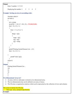 Characteristics of Arrays in C | PDF | Array Data Structure | Data Type