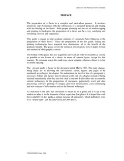 UPM Thesis Preparation Guide | PDF | Thesis | Doctor Of Philosophy