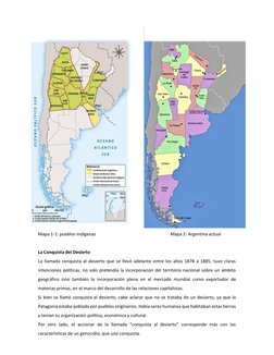 Mapa 1-1: pueblos Indígenas                                                                   Mapa 2: Argentina actual