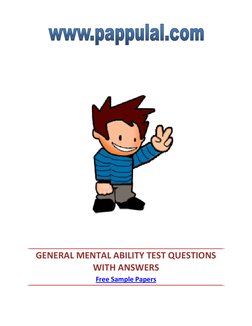 General Mental Ability Test Samples | PDF | Science & Mathematics