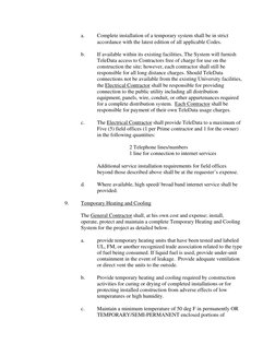 Temporary Utilities and Facilities Plan | PDF | Electrical Wiring ...