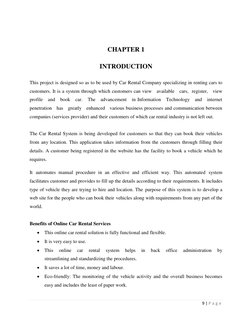 Car Rental Portal Project Report | PDF | Java Script | Java ...