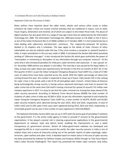 Cyber Crime Landscape in India | PDF | Security | Information Age