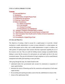 UNIT 4: CAPITAL PROJECT FUNDS
Contents
Contents
4.0 Aims and Objectives
4.0 Aims and Objectives
4.1 Introduction
4.1 Introduc