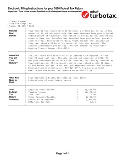 Electronic Filing Instructions for your 2020 Federal Tax Return
Important: Your taxes are not finished until all required ste