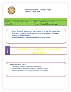 Bohol International Learning College
De La Paz, Cortes, Bohol
Name:
Subject: TLE Drafting/GMRC 9/10
Week: 3  rd    Quarter