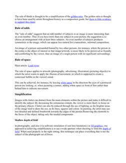 The rule of thirds is thought to be a simplification of the golden ratio (https://en.wikipedia.org/wiki/Golden_ratio). The go