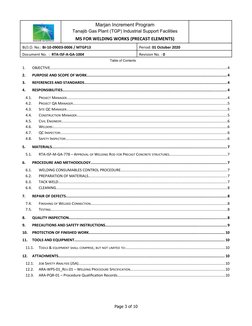 Method Statement for Precast Welding | PDF | Welding | Construction