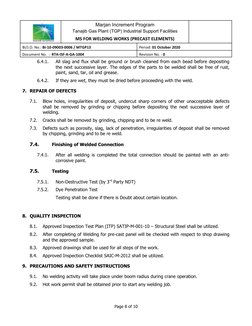 Method Statement for Precast Welding | PDF | Welding | Construction
