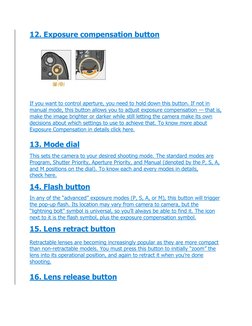 DSLR Camera Parts and Functions Guide | PDF | Camera | Digital Single ...