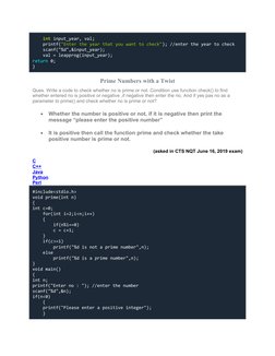     int input_year, val;
    printf("Enter the year that you want to check"); //enter the year to check
    scanf("%d",&input