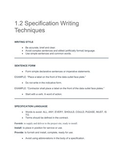 Spec Writing Guide Types and Definitions of Specifications | PDF | Specification ...