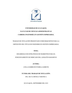 UNIVERSIDAD DE GUAYAQUIL 
FACULTAD DE CIENCIAS ADMINISTRATIVAS 
CARRERA INGENIERÍA EN GESTIÓN EMPRESARIAL  
 
TRABAJO DE