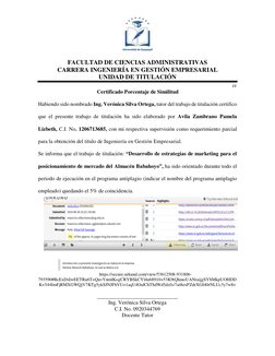 FACULTAD DE CIENCIAS ADMINISTRATIVAS 
CARRERA INGENIERÍA EN GESTIÓN EMPRESARIAL 
UNIDAD DE TITULACIÓN 
iv 
 Certificado P