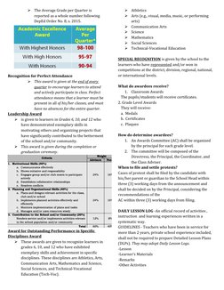 DepEd Awards and Recognition Guidelines | PDF | Learning | Behavior ...