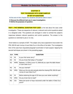 Polygraph Test Techniques and Samples | PDF | Polygraph | Question