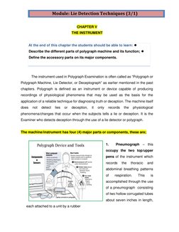 Components of a Polygraph Machine | PDF | Polygraph | Breathing