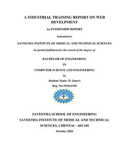 Web Development Internship Report | PDF | Php | Web Design