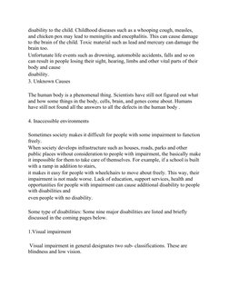 disability to the child. Childhood diseases such as a whooping cough, measles, 
and chicken pox may lead to meningitis and en