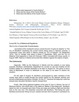 2. What really happened in Cavite Mutiny?
3. What was the cause of the Cavite Mutiny?
4. What were the effects of the Cavite