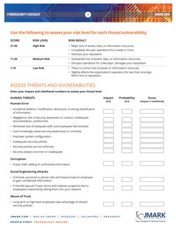 CYBERSECURITY CHECKLIST