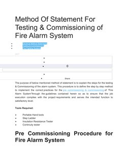Fire Alarm System Testing & Commissioning | PDF | Home & Garden | Computers