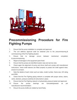Fire Fighting Pump Testing Method Statement | PDF | Technology ...