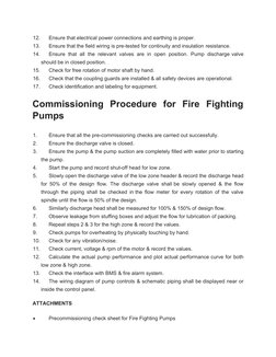 Fire Fighting Pump Testing Method Statement | PDF | Technology ...