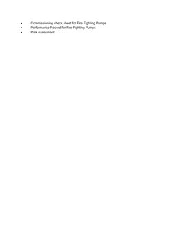 Fire Fighting Pump Testing Method Statement | PDF | Technology ...